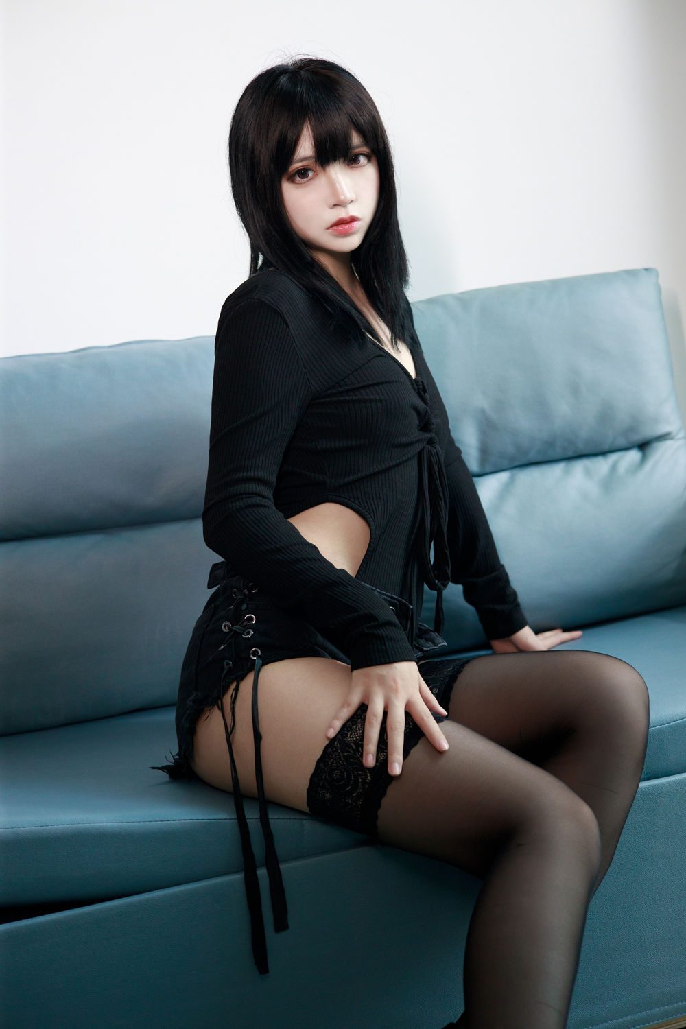 图片[2]-No.072-黑毛衣短裤 [40P]