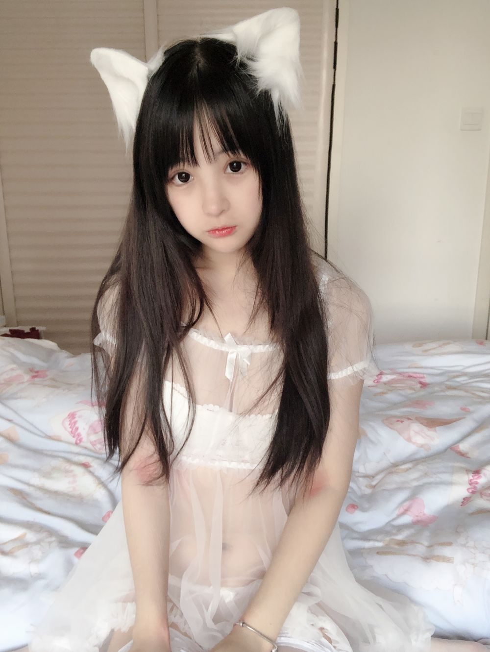 图片[3]-No.023-小白猫 蕾丝内衣 [31P]