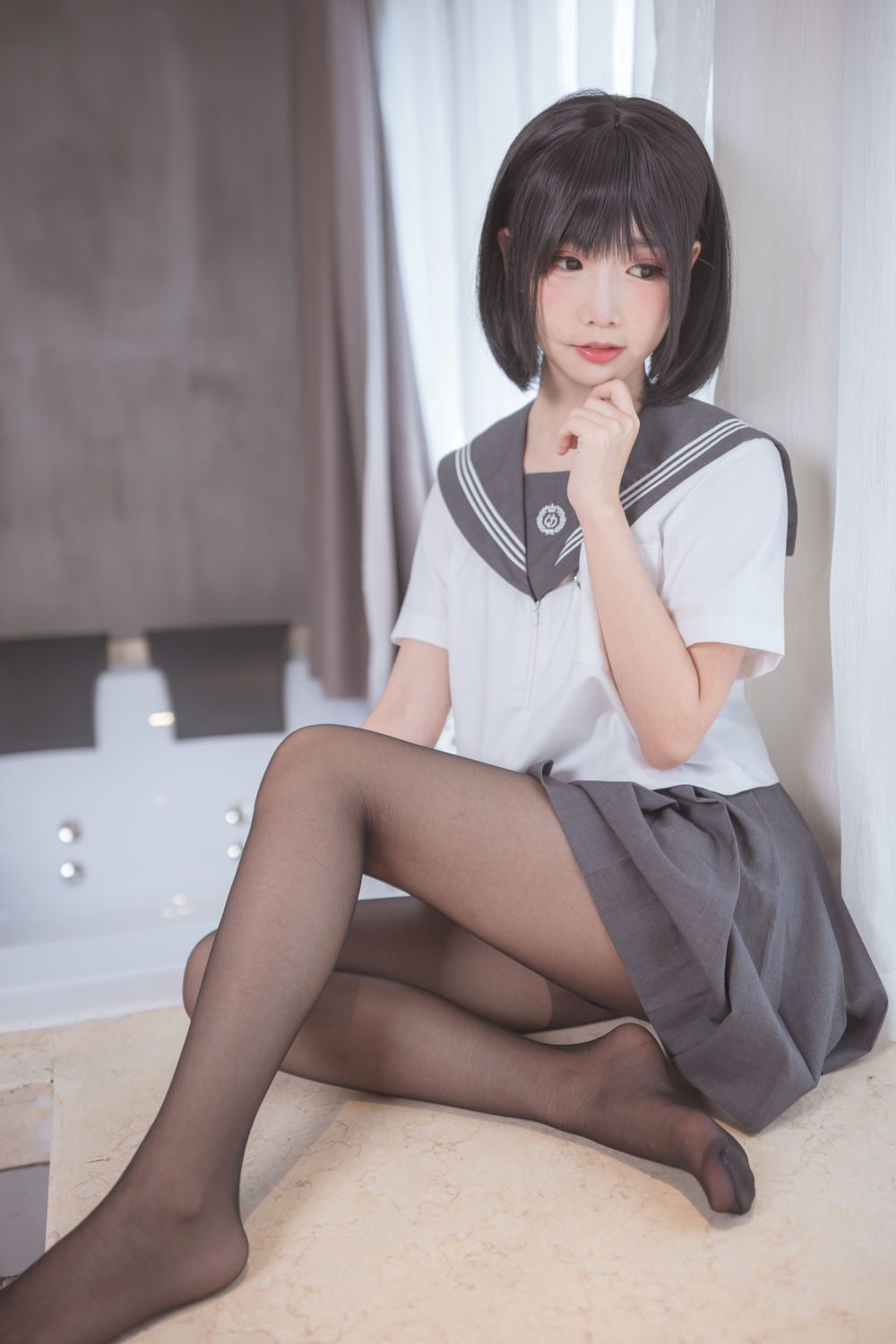 图片[3]-No.058-脑内少女 黑丝JK [25P]