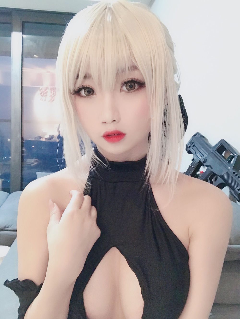 图片[2]-No.007–黑呆泳装自拍无水印 [8P]