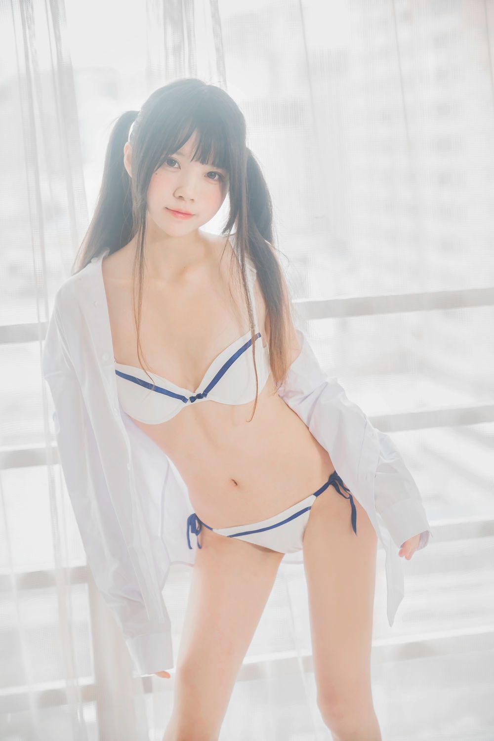 图片[2]-No.096-桜桃未熟 白衬衫双马尾 [47P]