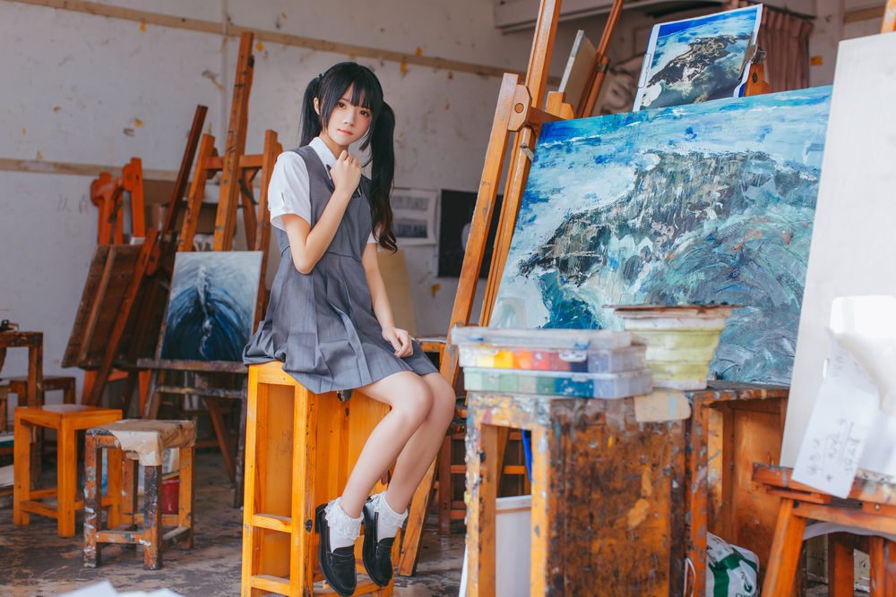 图片[2]-No.031-画室少女 [17P]