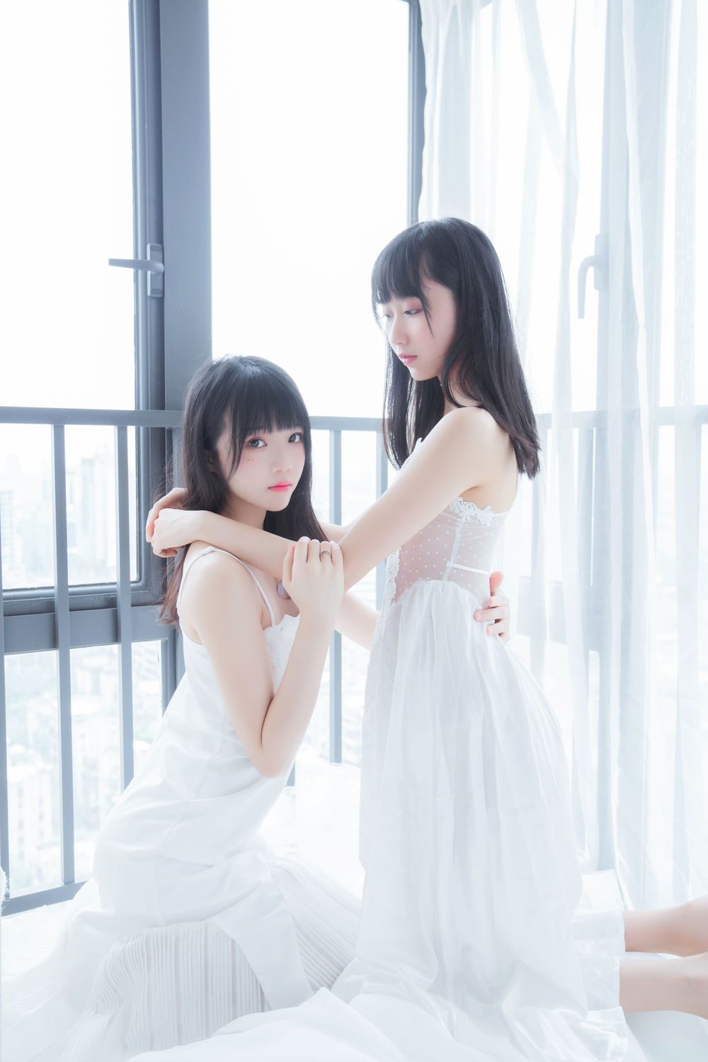 图片[2]-No.095-朝(白裙×白裙) – 桜桃喵&木绵绵OwO [58P]