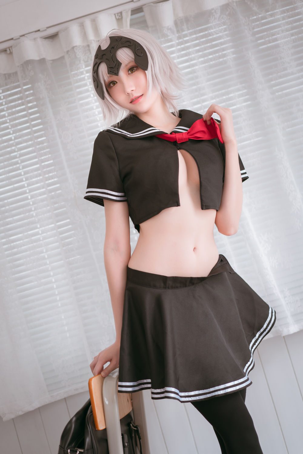 图片[2]-No.006-黑贞德 校服 [13P]