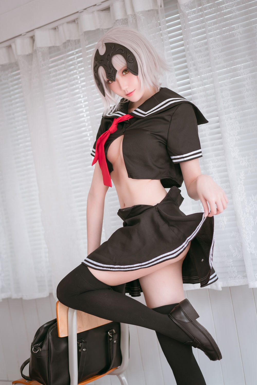 图片[3]-No.006-黑贞德 校服 [13P]