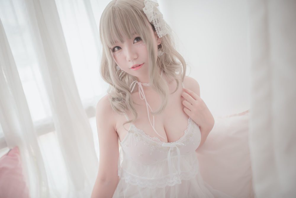 图片[3]-No.001-白色丝质连衣裙 [26P]