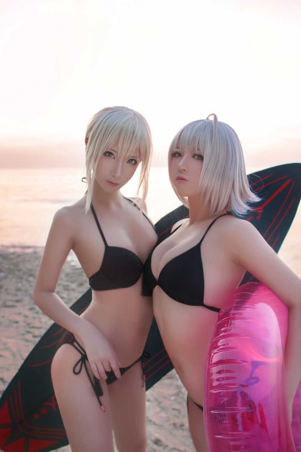 图片[2]-No.011-黑贞1 海边泳装 – 半半子&索索 [40P]