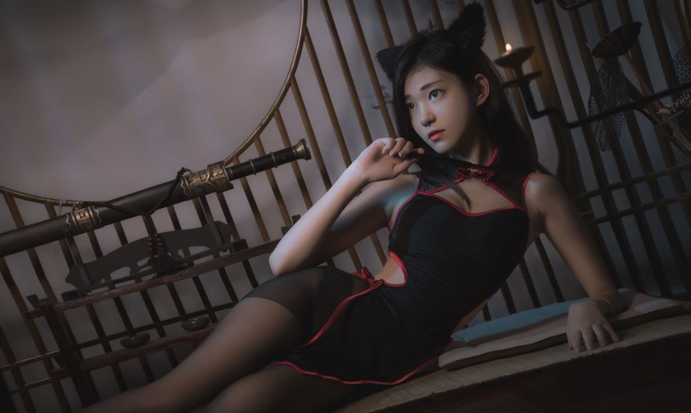 图片[3]-No.017-黑旗袍 [25P]