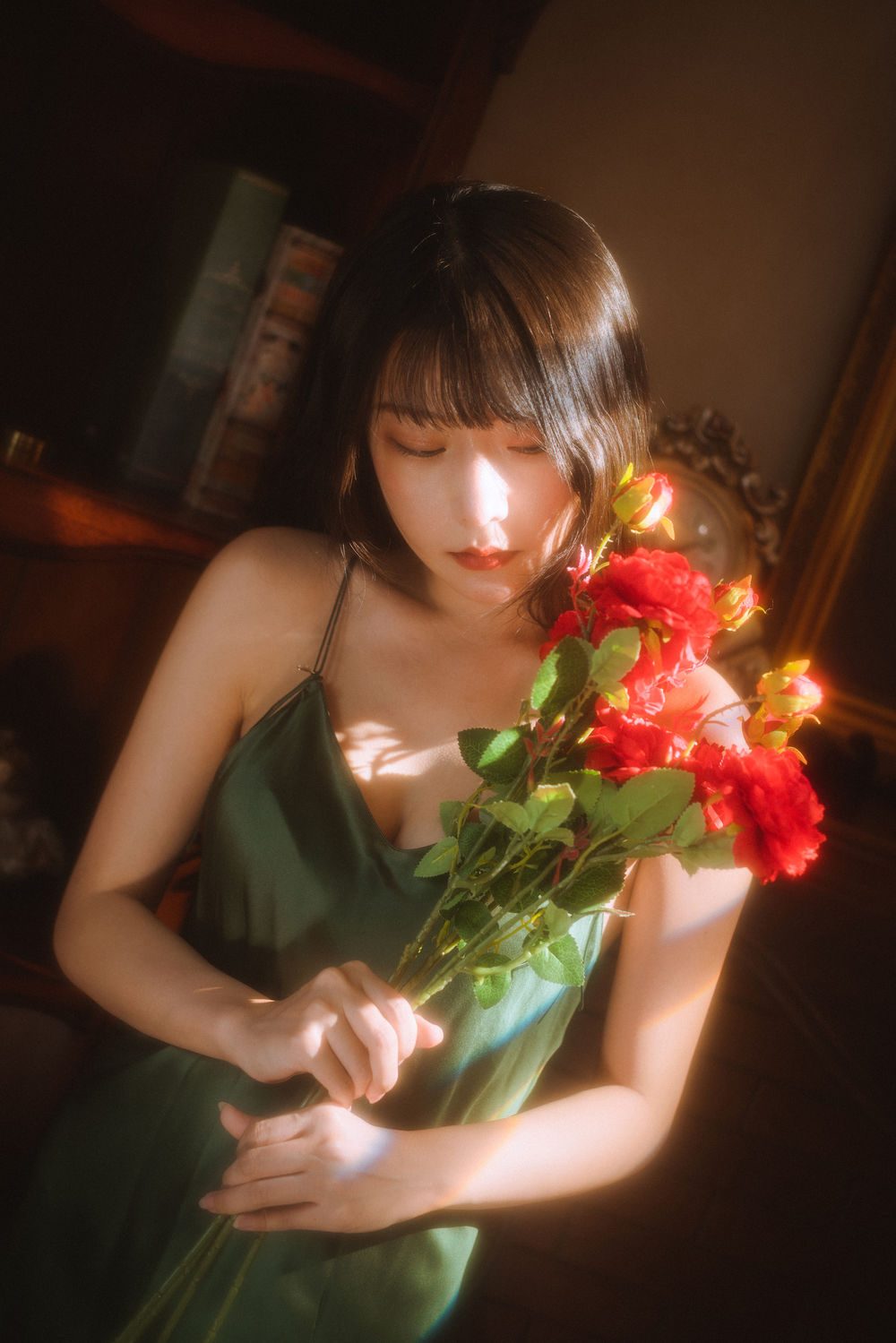 图片[3]-No.046-杨枝甘露 绿色连衣裙 [45P 1V]