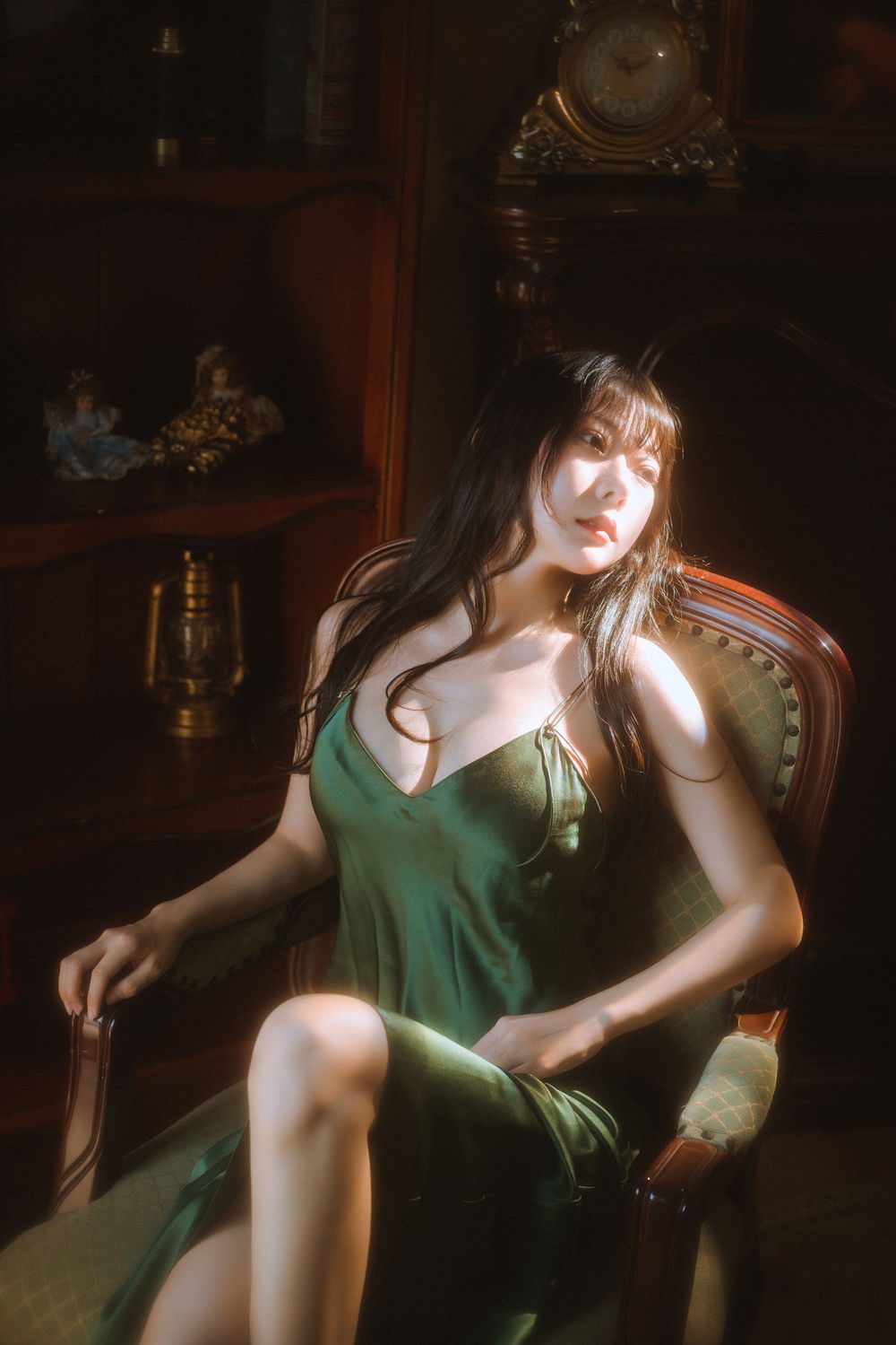 图片[2]-No.046-杨枝甘露 绿色连衣裙 [45P 1V]