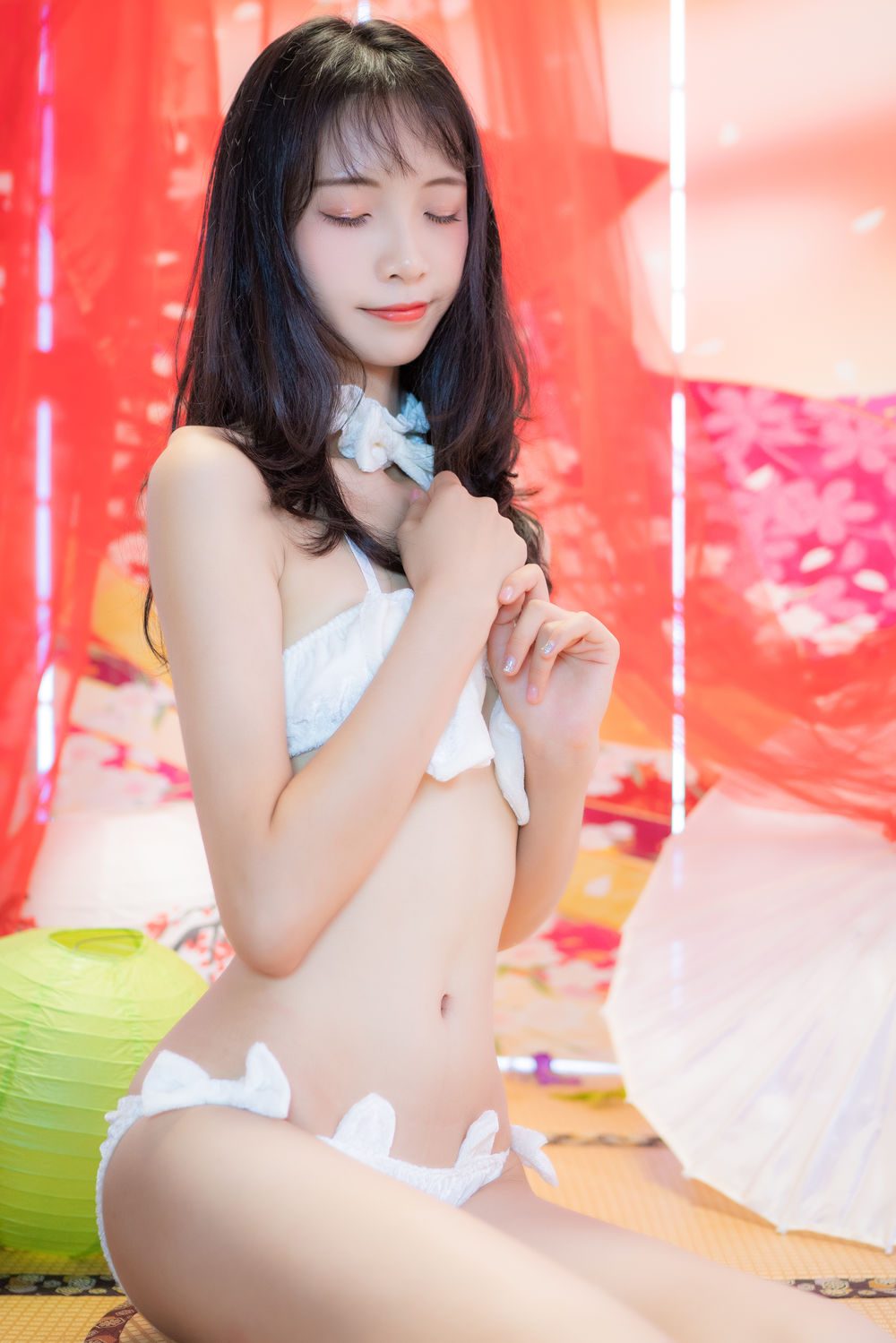 图片[3]-No.009-日系棚拍白猫咪内衣写真成片 [34P]