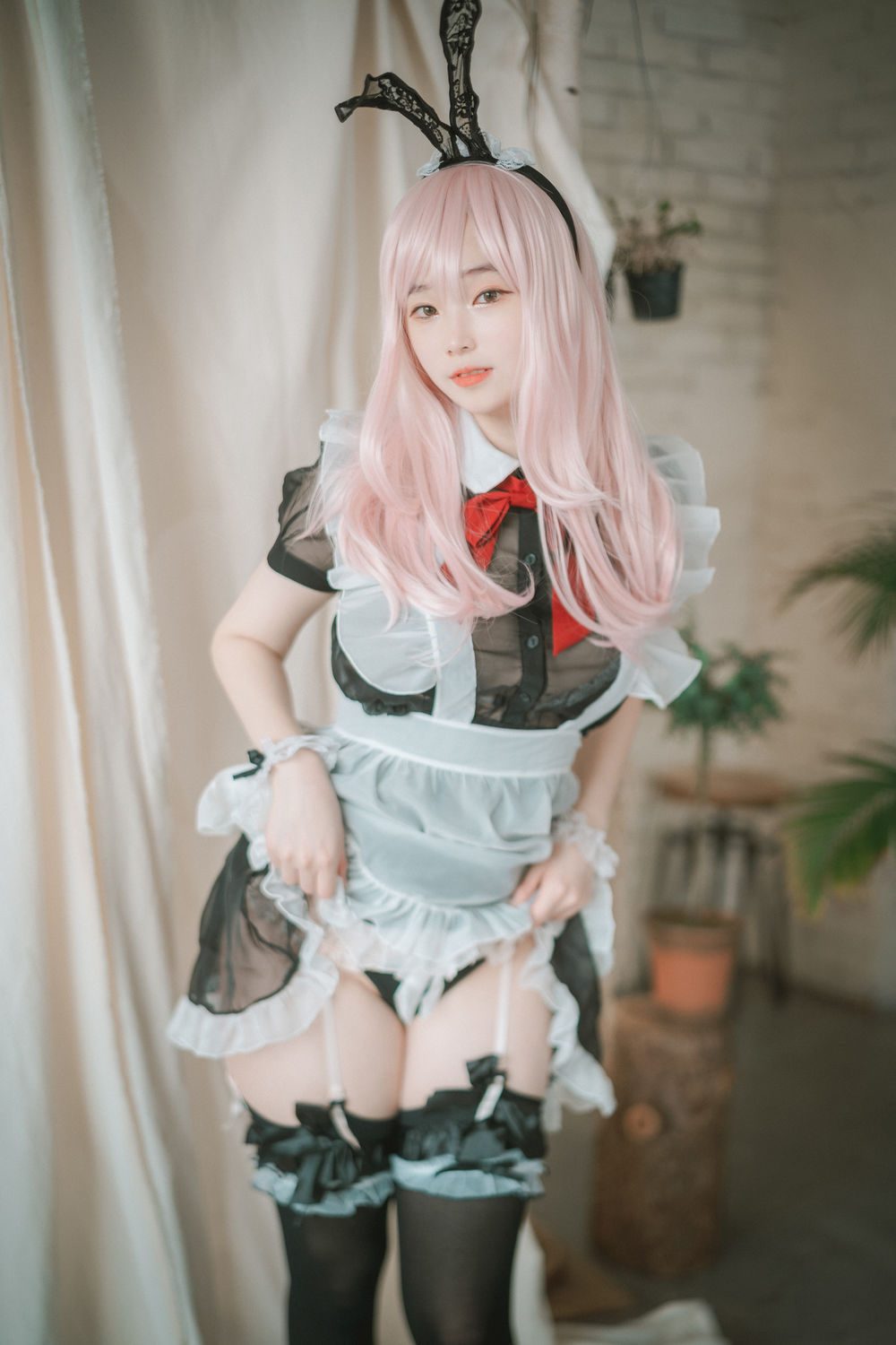 图片[2]-No.064-[DJAWA] Sheer Bunny Maid [51P]