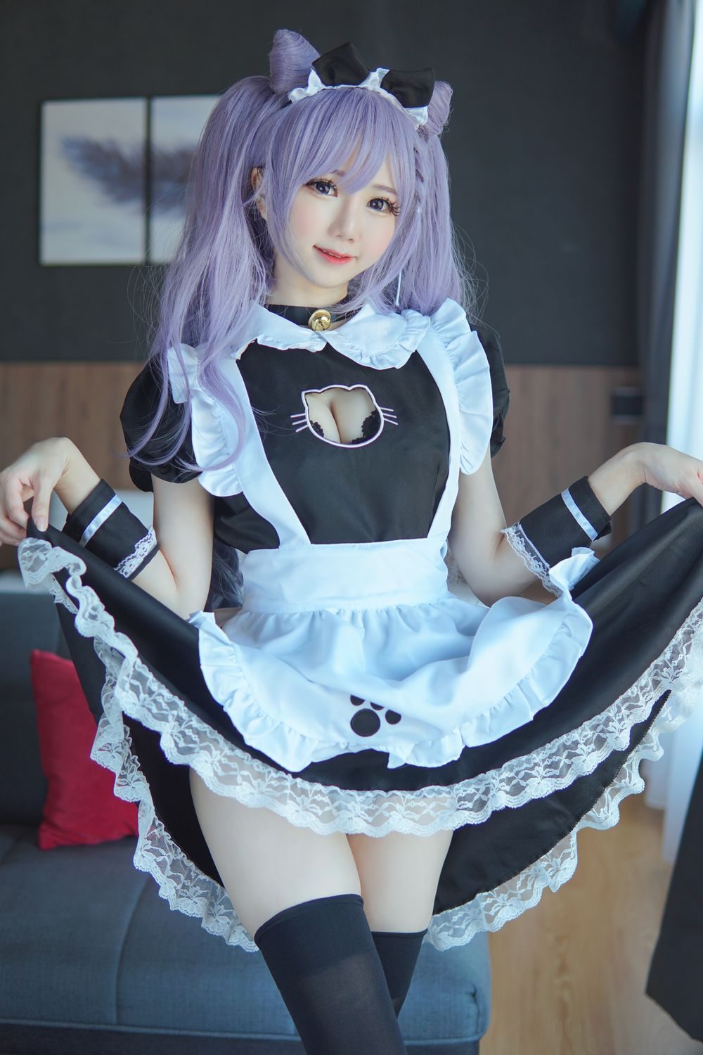 图片[2]-No.016-Keqing Maid [52P]