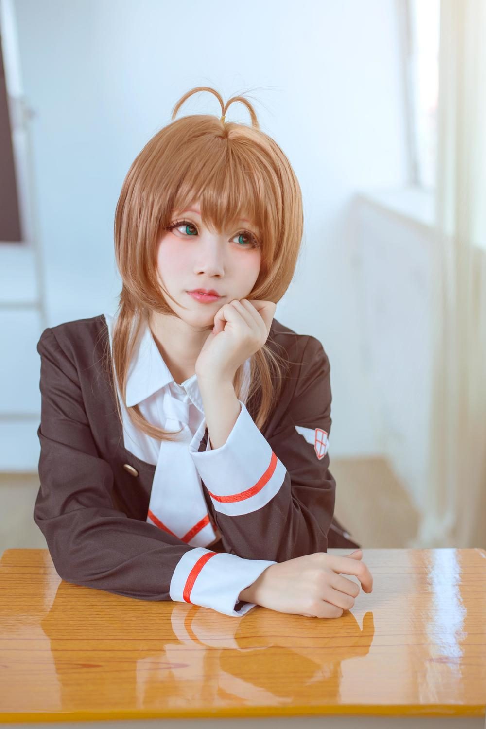 图片[2]-No.001-魔卡少女 木之本樱 JK制服 [9P]