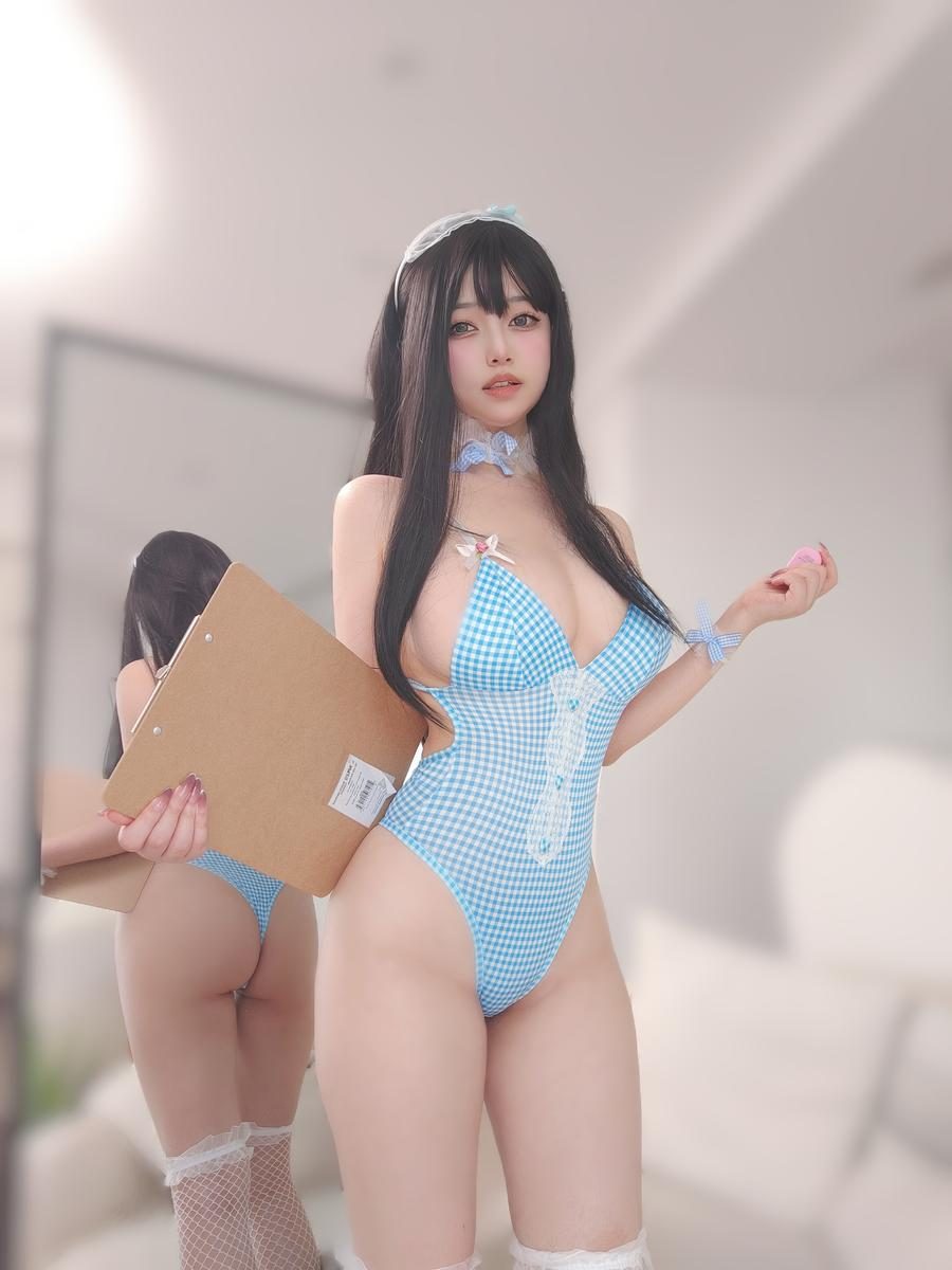 图片[3]-No.044 – 蓝色泳装女仆 [94P]