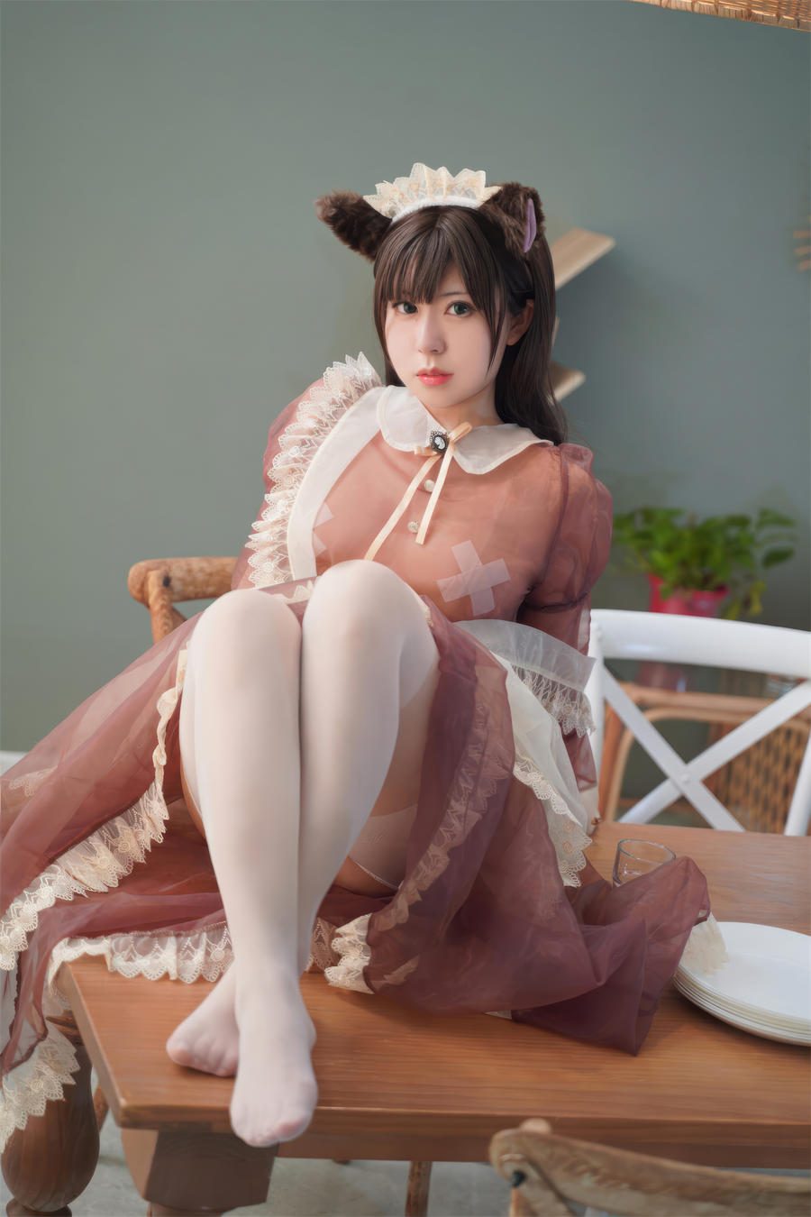 图片[3]-No.040 – 棕色透明女仆 [35P]