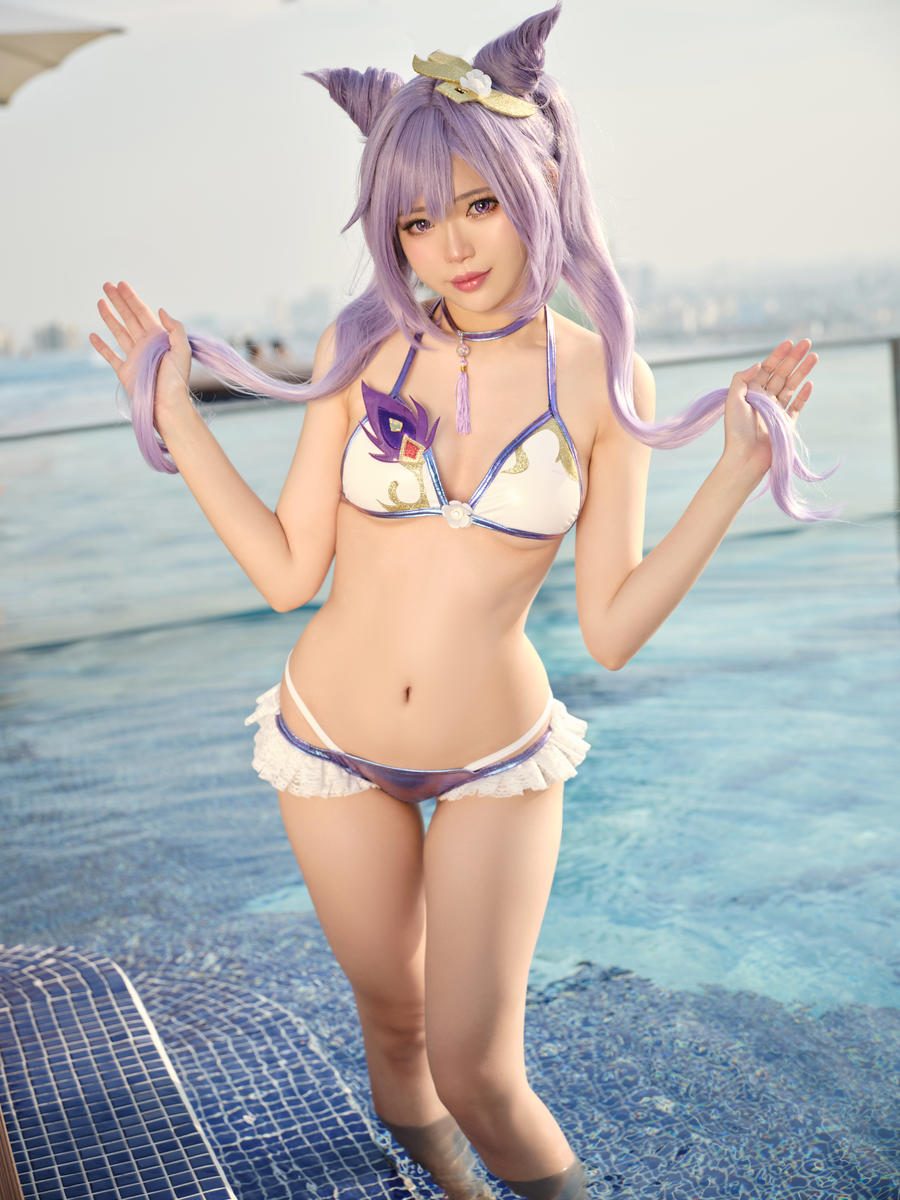 图片[3]-No.107 – Keqing Swimsuit [15P]