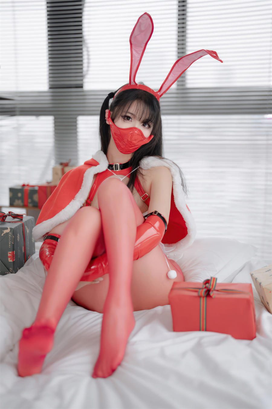 图片[2]-No.079 – 2024圣诞红丝兔女郎 [45P]