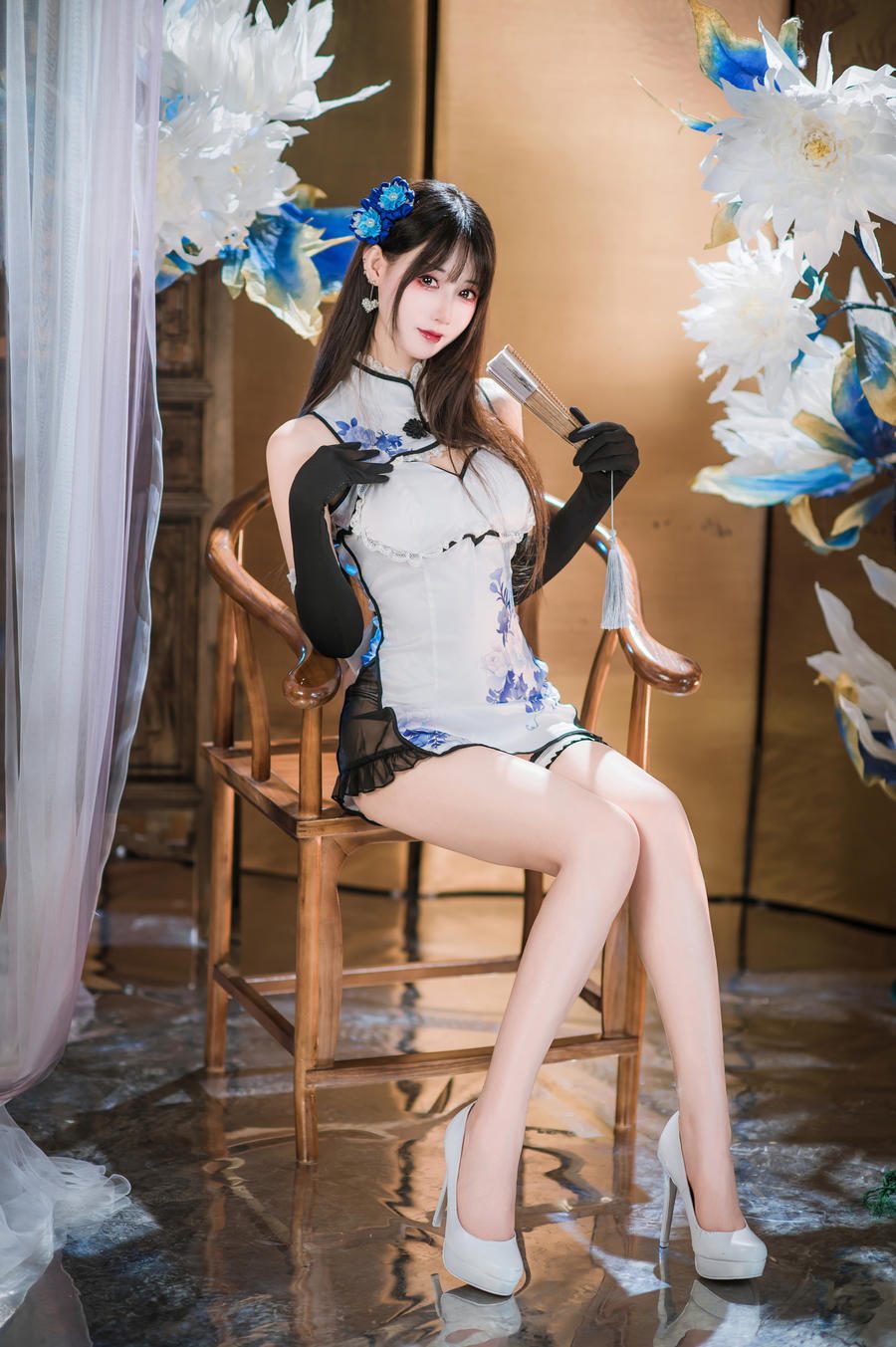 图片[3]-No.023 – 瓶儿 青花瓷旗袍 [25P]
