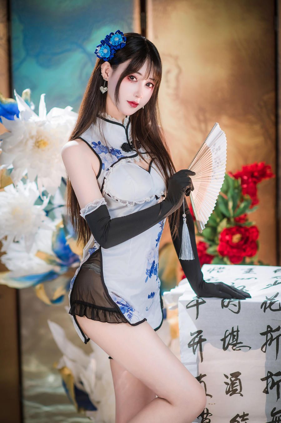 图片[2]-No.023 – 瓶儿 青花瓷旗袍 [25P]