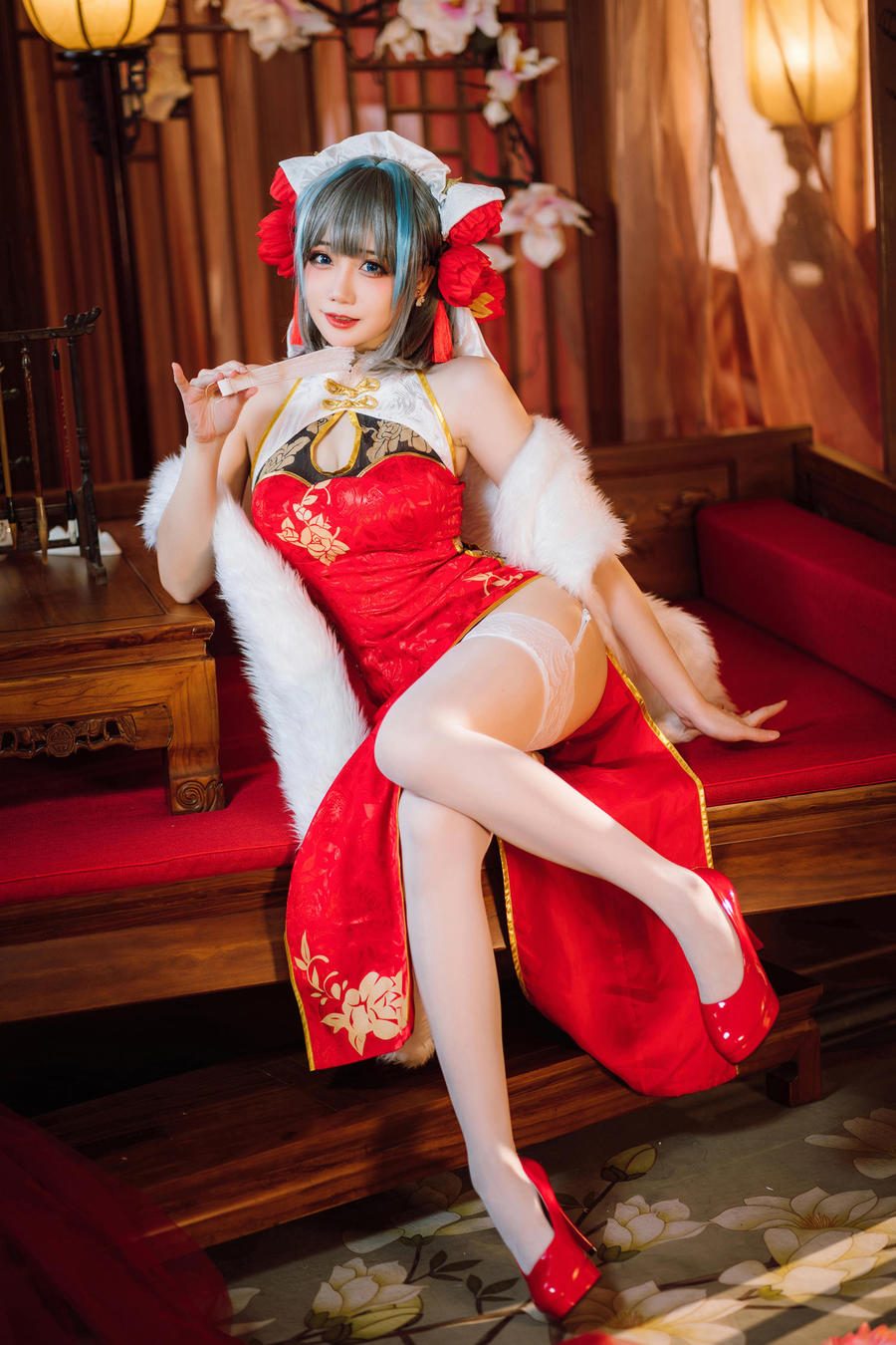 图片[2]-No.050 – 碧蓝航线 柴郡旗袍 [29P]