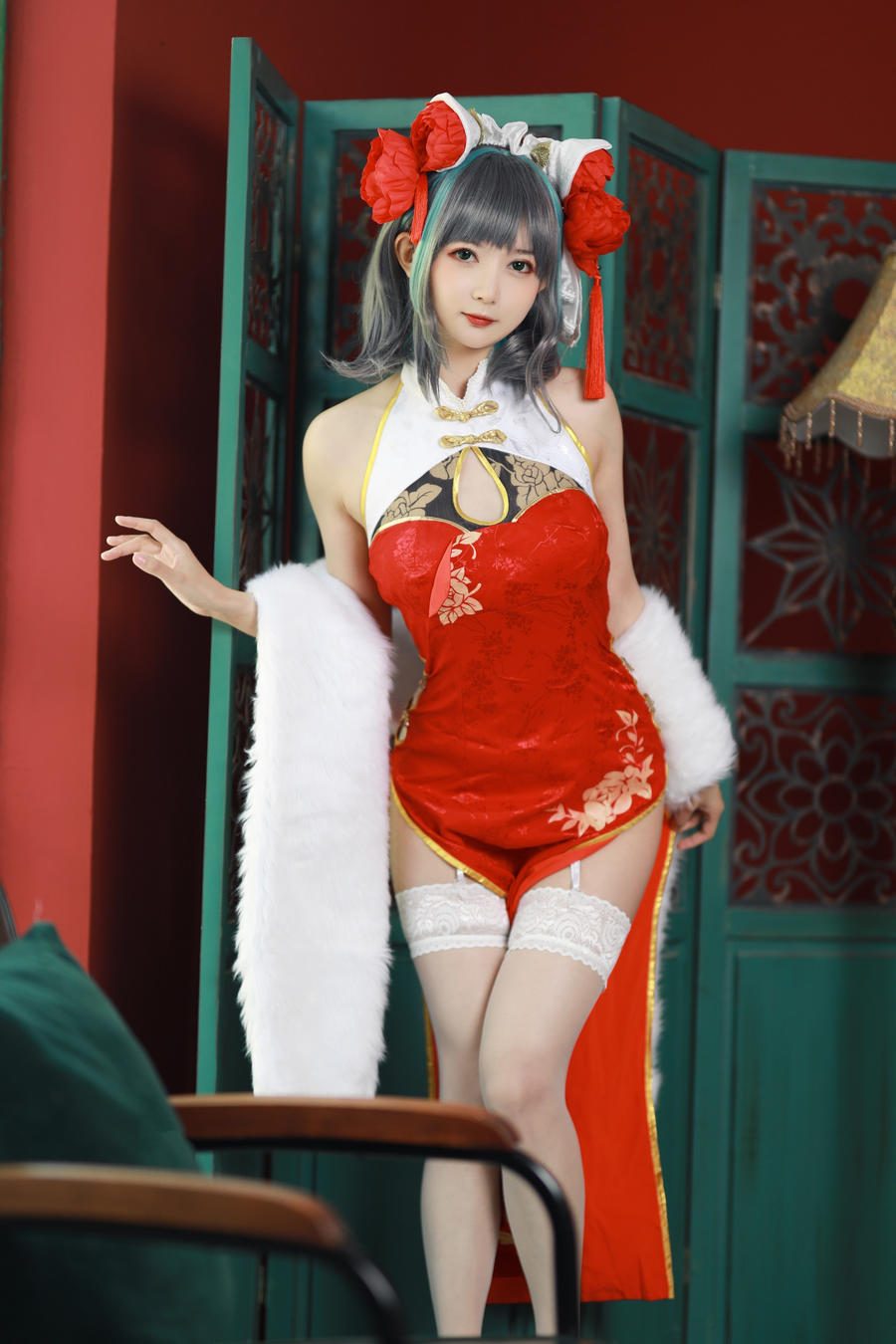 图片[3]-No.023 – 碧蓝航线 柴郡 新春旗袍 [12P]