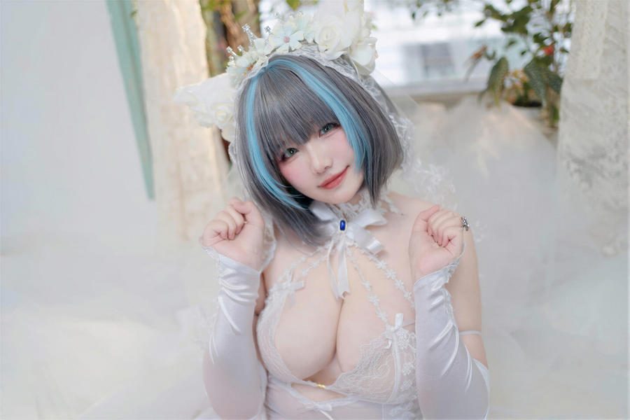 图片[2]-No.067 – 碧蓝航线 柴郡婚纱花嫁 [130P 4V]